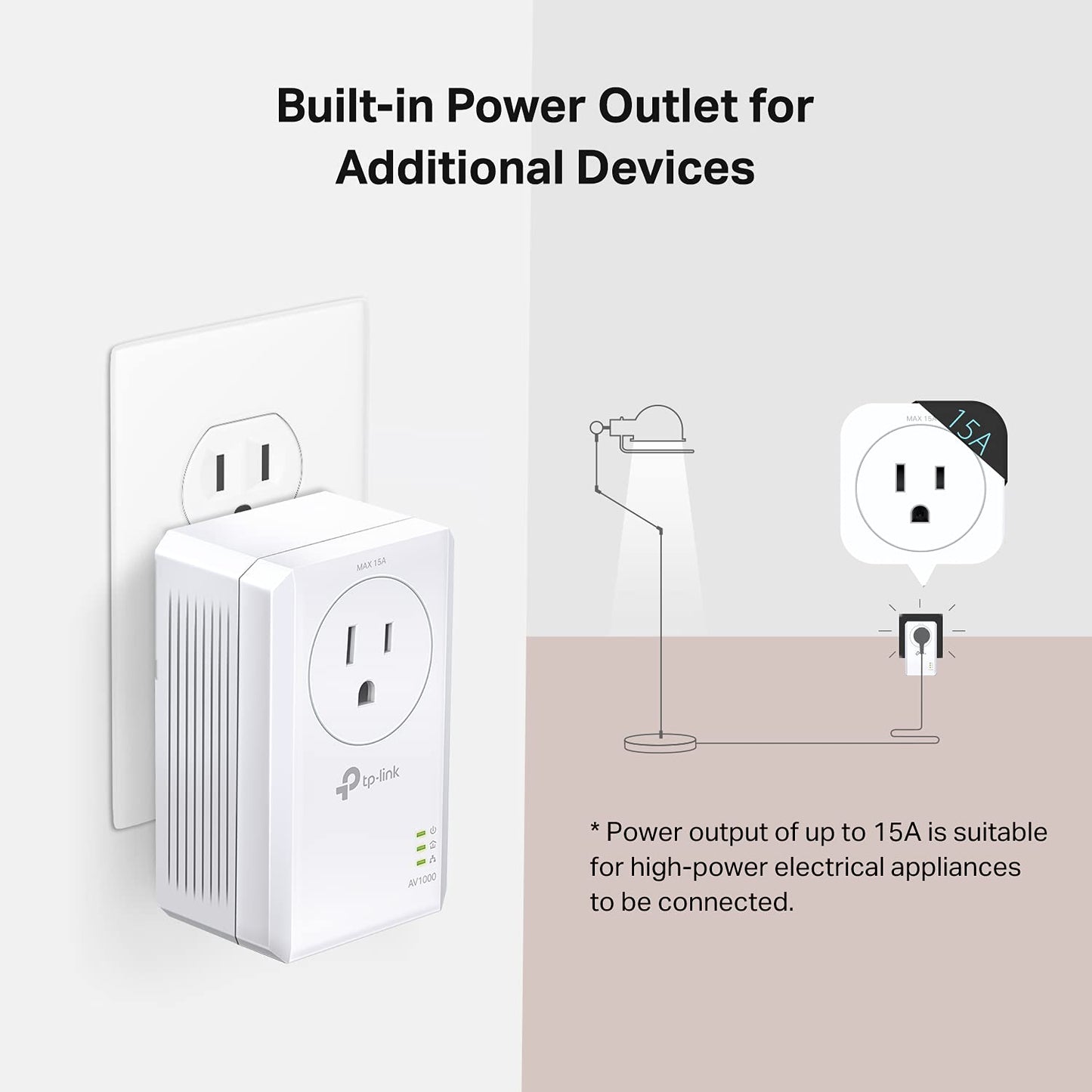 TP-Link AV1000 Powerline Ethernet Adapter(TL-PA7017P KIT) - Gigabit Port, Plug and Play, Extra Power Socket for Additional Devices, Ideal for Smart TV 🍁 All In One Marketplace Canada