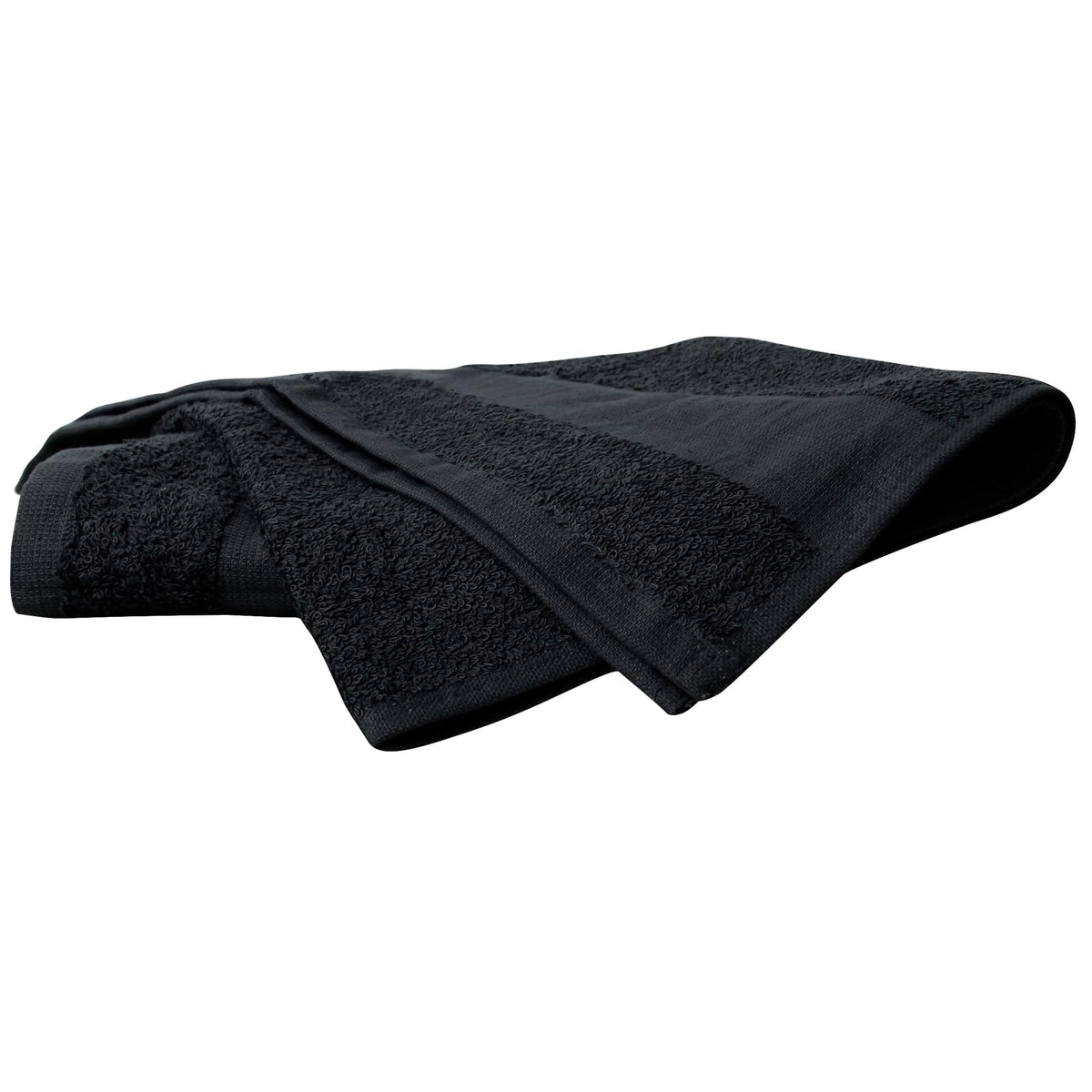 ForPro Premium Bleach Tough Salon Towels, Black, 100% Cotton, Bleach-Proof Towels, Stain Resistant, 16” W x 27” L, 12-Count
