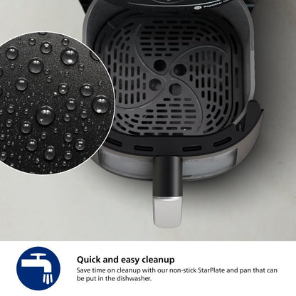 Philips Air Fryer 2000 Series - 13-in-1 functions, 6.2L, Compact Design with Cooking Window, Black, (NA231/00) PHILIPS