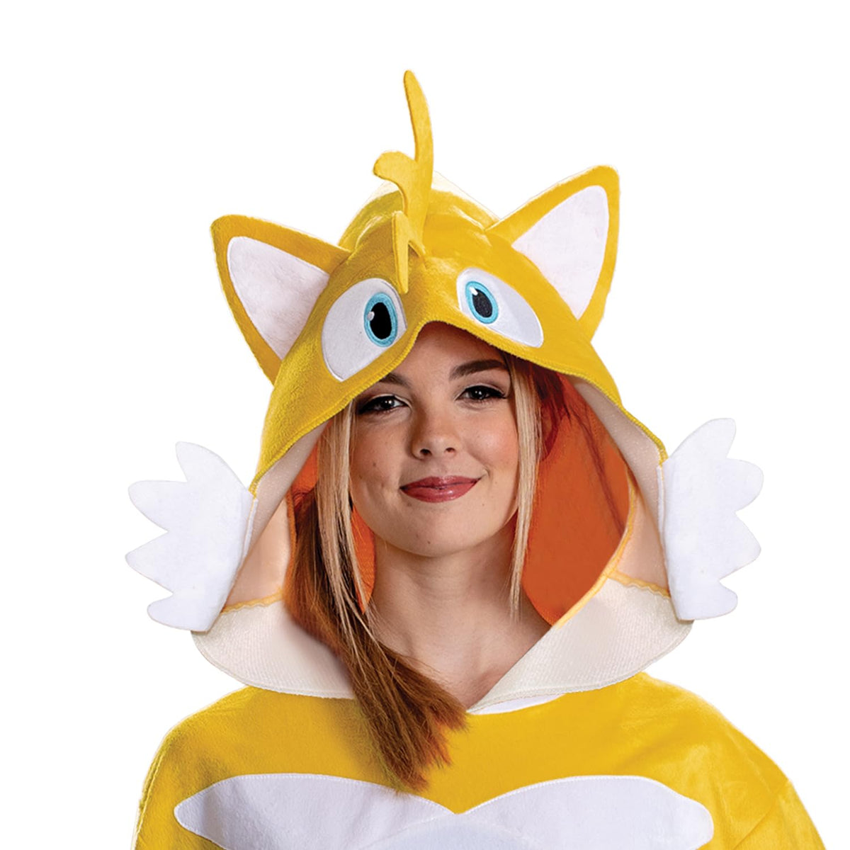 Disguise Sonic Tails Adult Costume, Official Sonic Movie 3 Halloween Costume with Headpiece, Adult Size L/XL