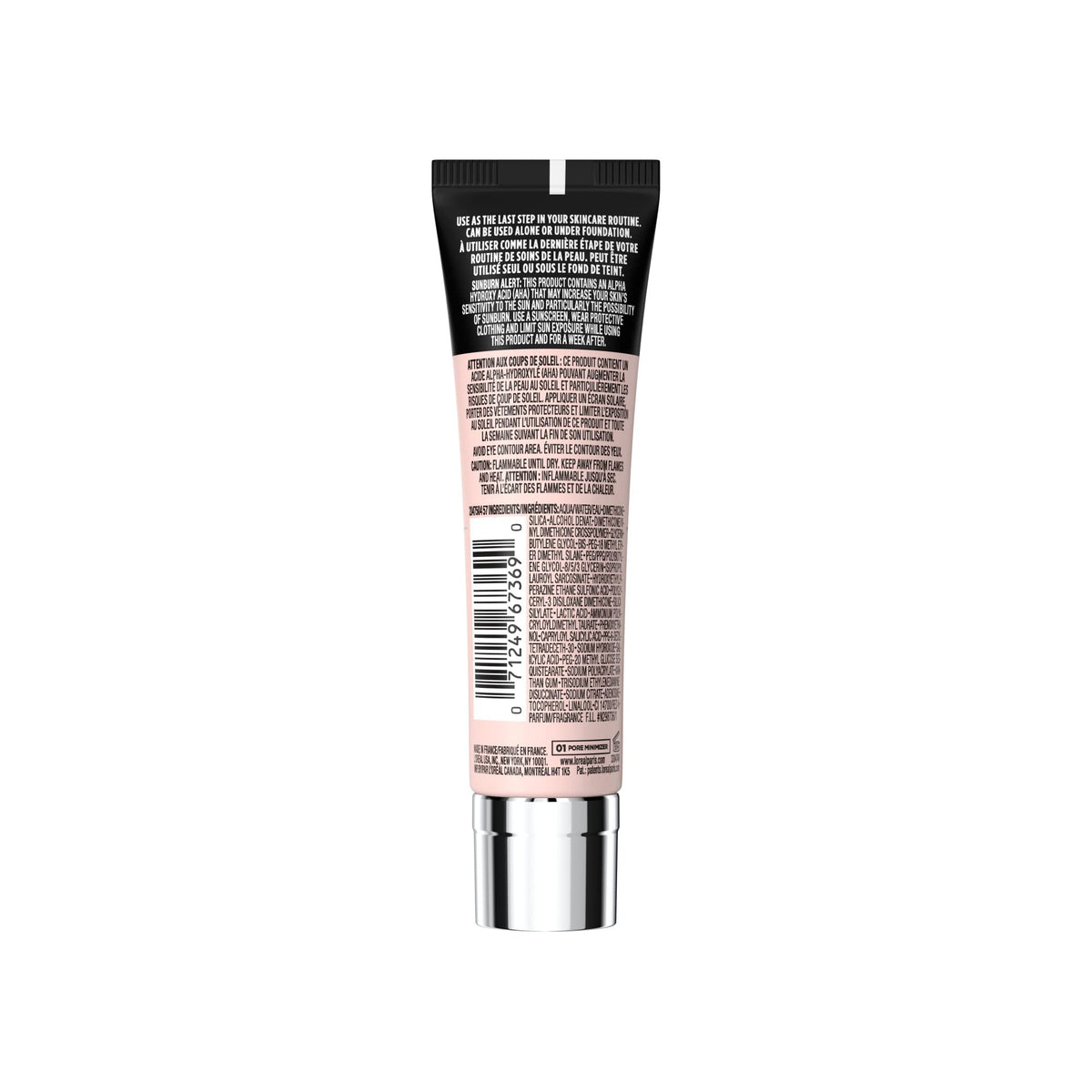 L’Oréal Paris Prime Lab 24H Pore Minimizer Foundation Primer - Pore Filler Primer with 1% AHA, LHA and BHA Complex - Blurs Pores and Resurfaces Skin, 30 mL