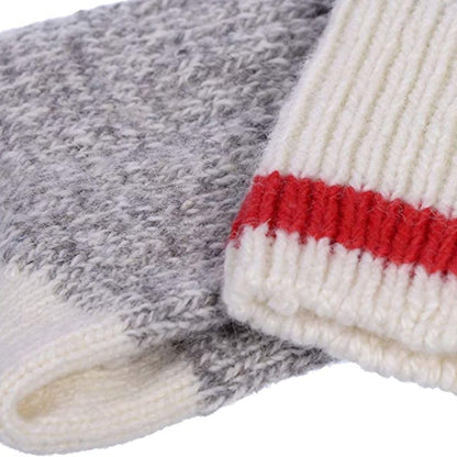 DURAY | Wool Socks for Men and Women | Warm Thermal Winter Socks | Heavy Duty Work Socks for Cold Weather | Durable Wool Blend Outdoor Socks | 3-Pack (Red, Size X-Large) 🍁 All In One Marketplace Canada