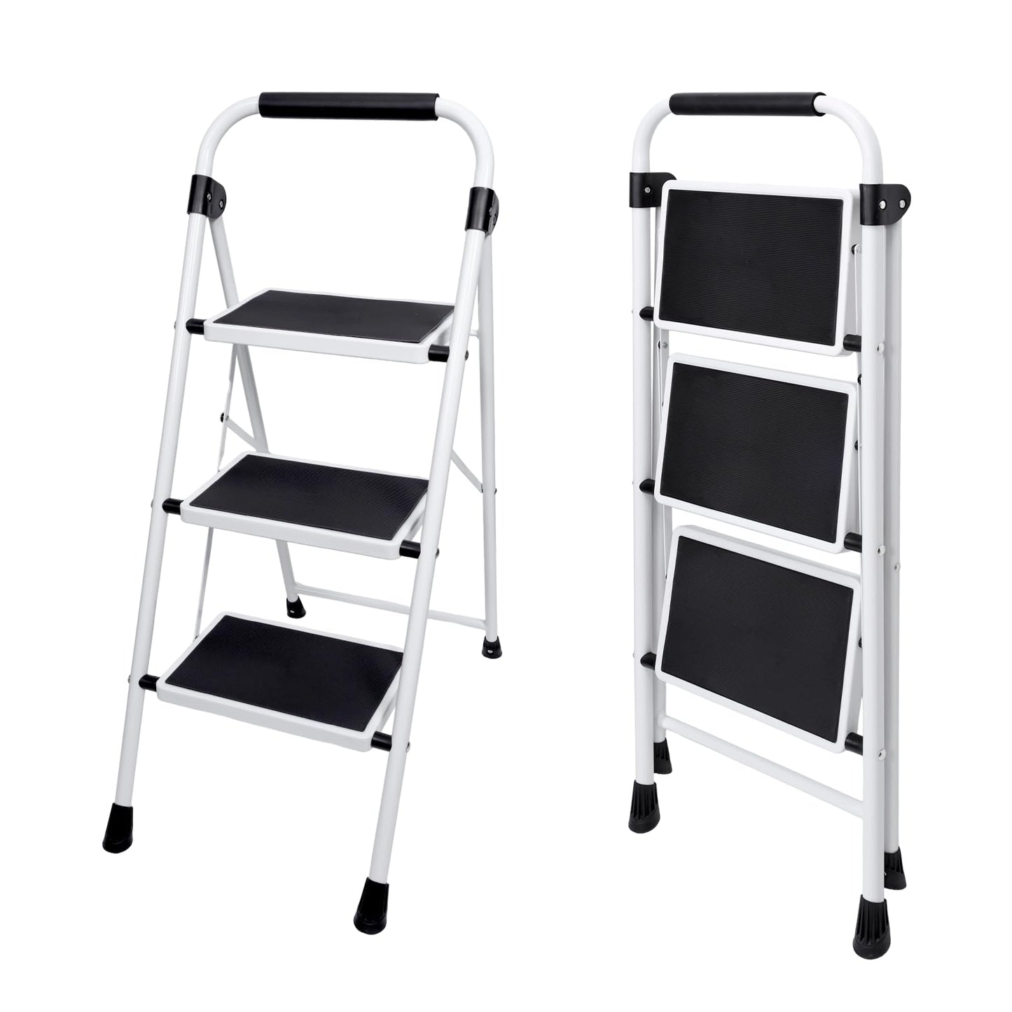 Sweetcrispy 3 Step Ladder, Folding Step Stool, Anti-Slip Pedal Sweetcrispy