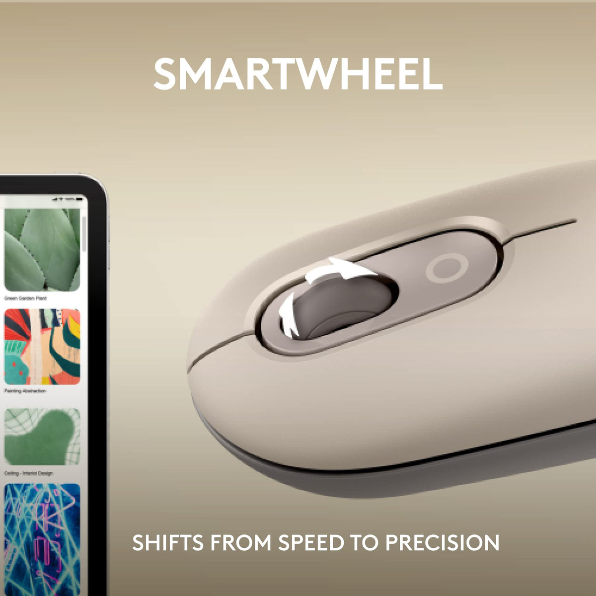 Logitech POP Mouse, Compact and Portable Wireless Bluetooth Mouse - Mist