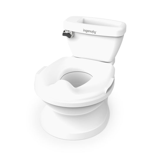Summer by Ingenuity My Size Potty Pro in White, Infant Potty Training Toilet, Lifelike Flushing Sound, For Ages 18 Months, Up to 50 Pounds