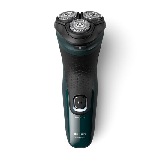 Philips Shaver 3000X Series, Wet and Dry Electric Shaver, SkinProtect Technology, Pop-up Trimmer, P-cap, Dark Forest Green, Model X3002/00 - Available at All In One Marketplace Canada