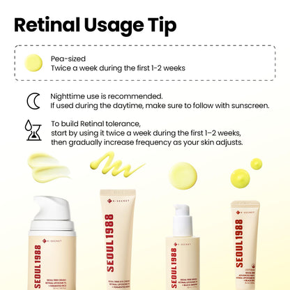 Seoul 1988 Eye Cream: Retinal Liposome 4% +Fermented Bean 30ml - Available at All In One Marketplace Canada