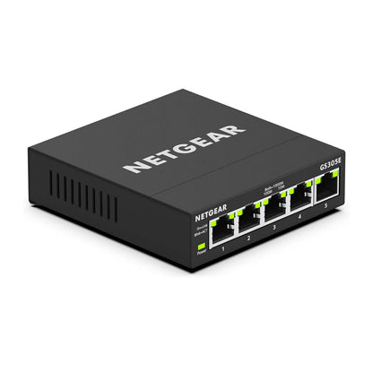 NETGEAR GS305E 5-Port Gigabit Ethernet Ethernet Switch (10/100/1000) Manageable for Simple and Affordable Connectivity for Small Business and Home Office