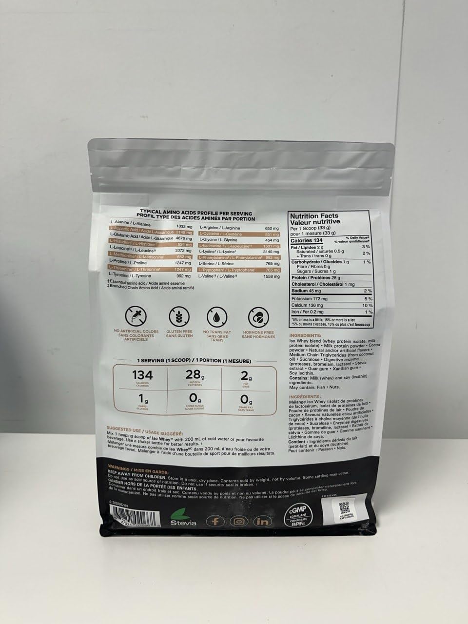 Revolution Nutrition, Iso Whey, Protein Powder 6LB Bag, 28g Of Protein Per Scoop, Gluten Free, Low Carb, 2.27 Kg, 82 Servings (Chocolate Cake, 6 Pound Bag) 🍁 All In One Marketplace Canada