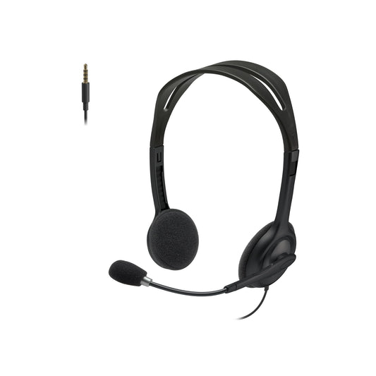 Logitech H111 Wired Headset Stereo Headphones Noise Cancelling - Black 🍁 All In One Marketplace Canada Logitech