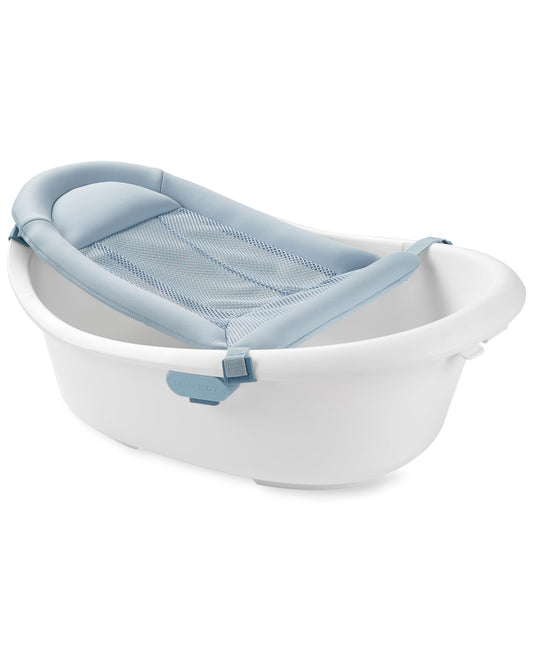 Skip Hop Baby Bath Tub 4-in-1 Grow with Baby Infant to Toddler Bathtub with Supportive Sling and Sit-Up Support Wave Age 0m+ 🍁 All In One Marketplace Canada