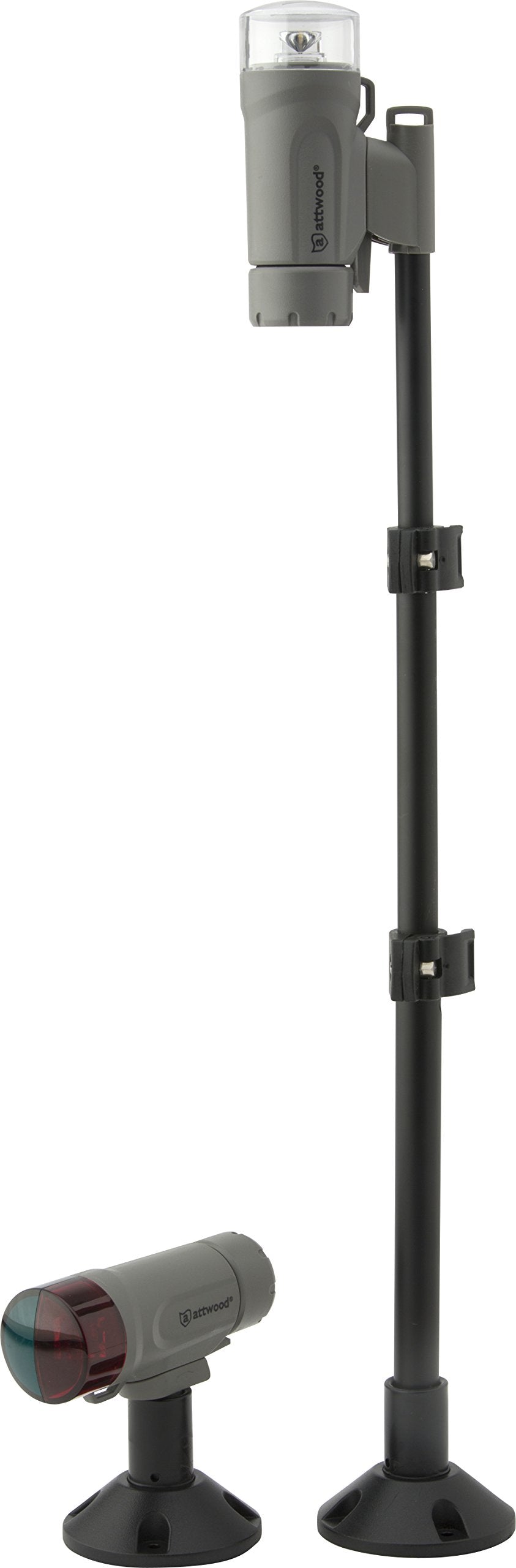 Attwood 14190-7 Water-Resistant Portable Clamp-On LED Light Kit with Marine Gray Finish attwood