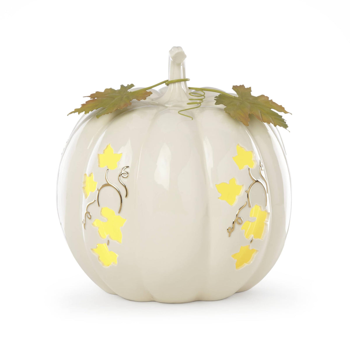 Centre de table citrouille lumineuse Lenox 883397, taille moyenne, Halloween
