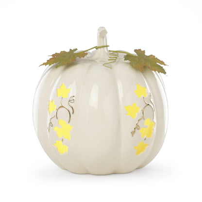 Centre de table citrouille lumineuse Lenox 883397, taille moyenne, Halloween