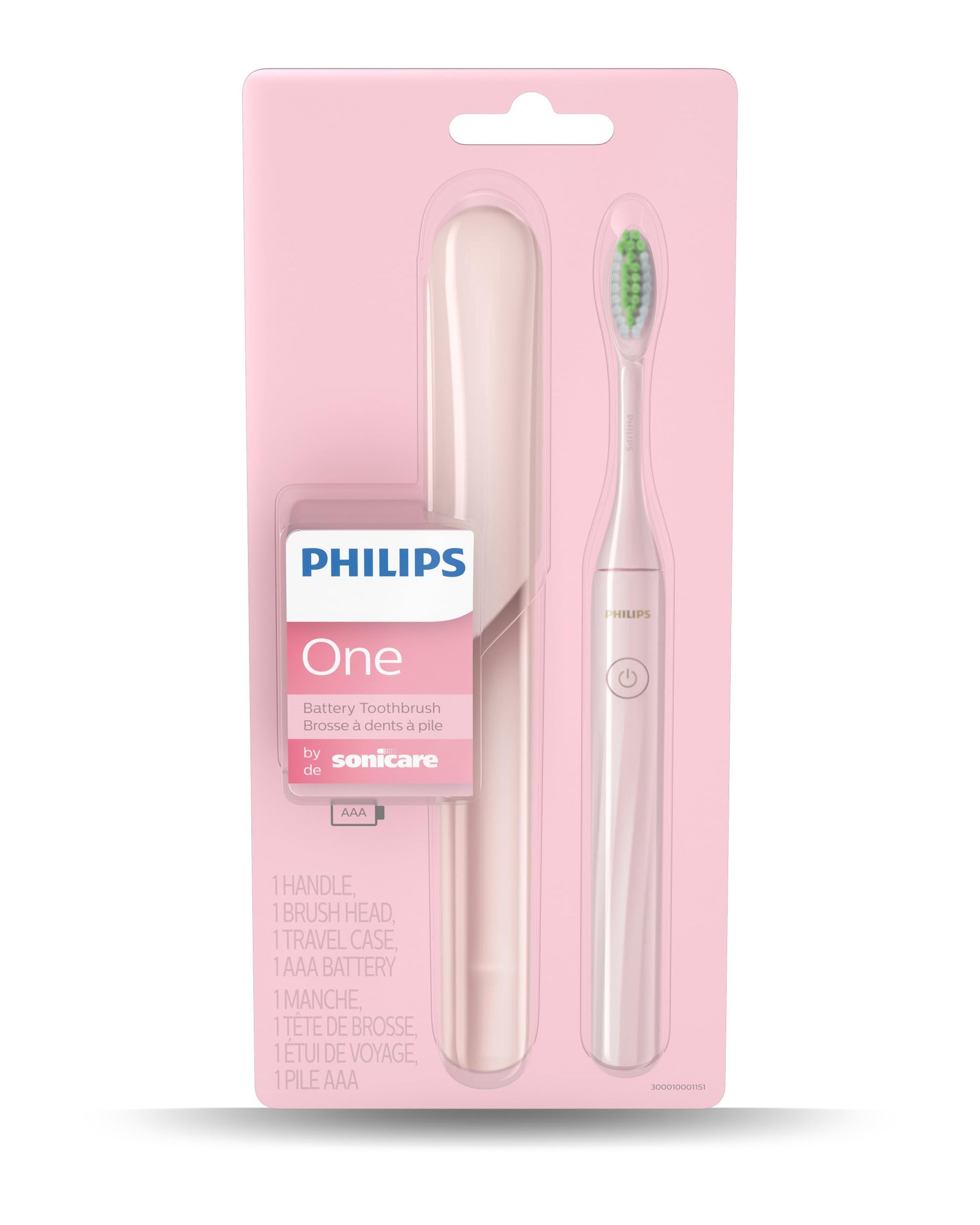 Philips One by Sonicare Battery Electric Toothbrush, Pink, HY1100/06 - Available at All In One Marketplace Canada