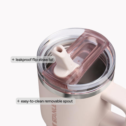 Stanley Quencher ProTour Flip Straw Tumbler with Leakproof Lid 30 oz | Built-in Straw & Handle | Cupholder Compatible for Travel | Insulated Stainless Steel Cup | BPA-Free | Purple Dust