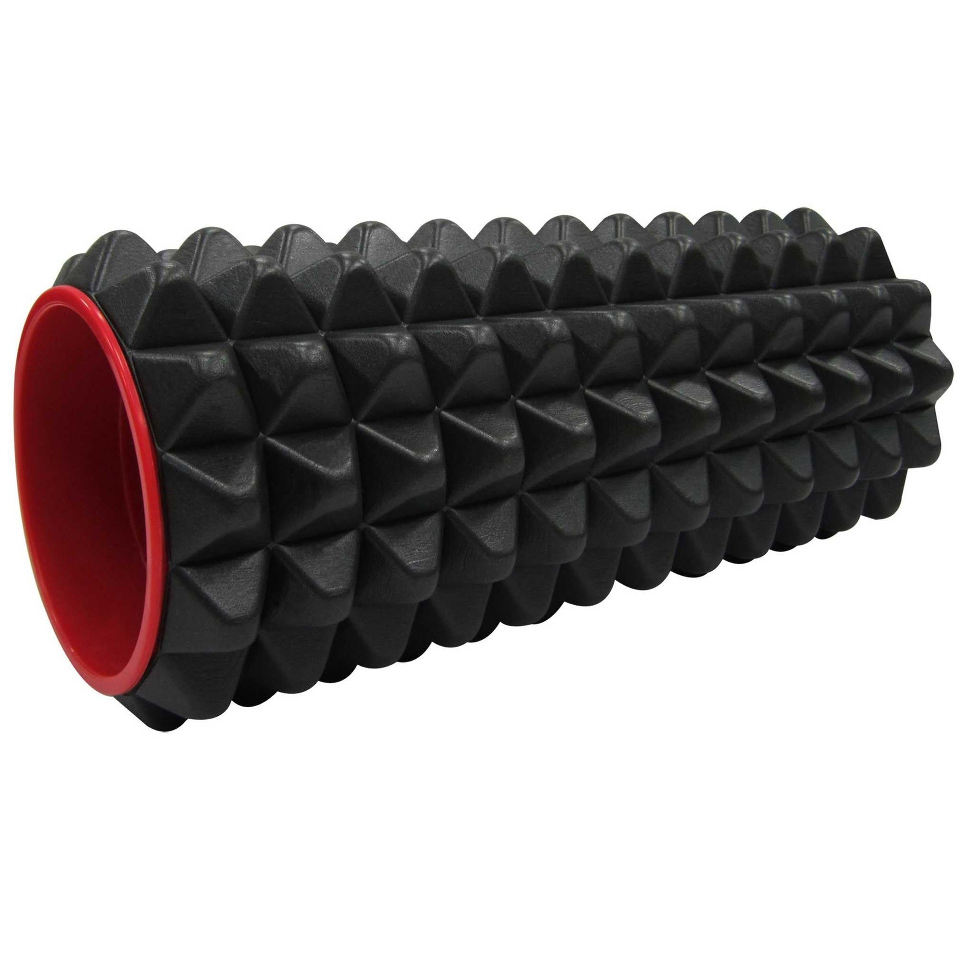IBF Iron Body Fitness Acupoint Foam Roller - 12", High-Density EVA Foam Roller for Deep Tissue Massage, Back Pain, Yoga, and Physical Therapy - Black and Red IBF IRON BODY FITNESS