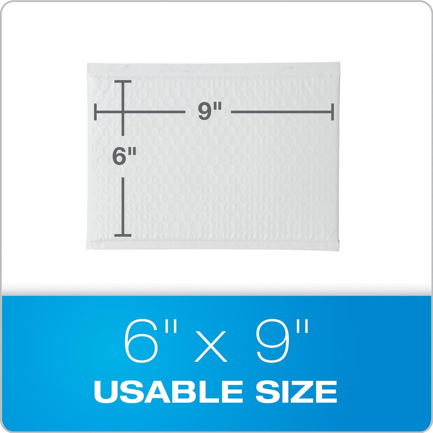 Quality Park Bubble Mailers, 6 x 9 Shipping Envelopes, Water Resistant White Poly Padded Envelopes, Redi-Strip Peel Off Closure, 50 Per Box (QUA85856) Quality Park