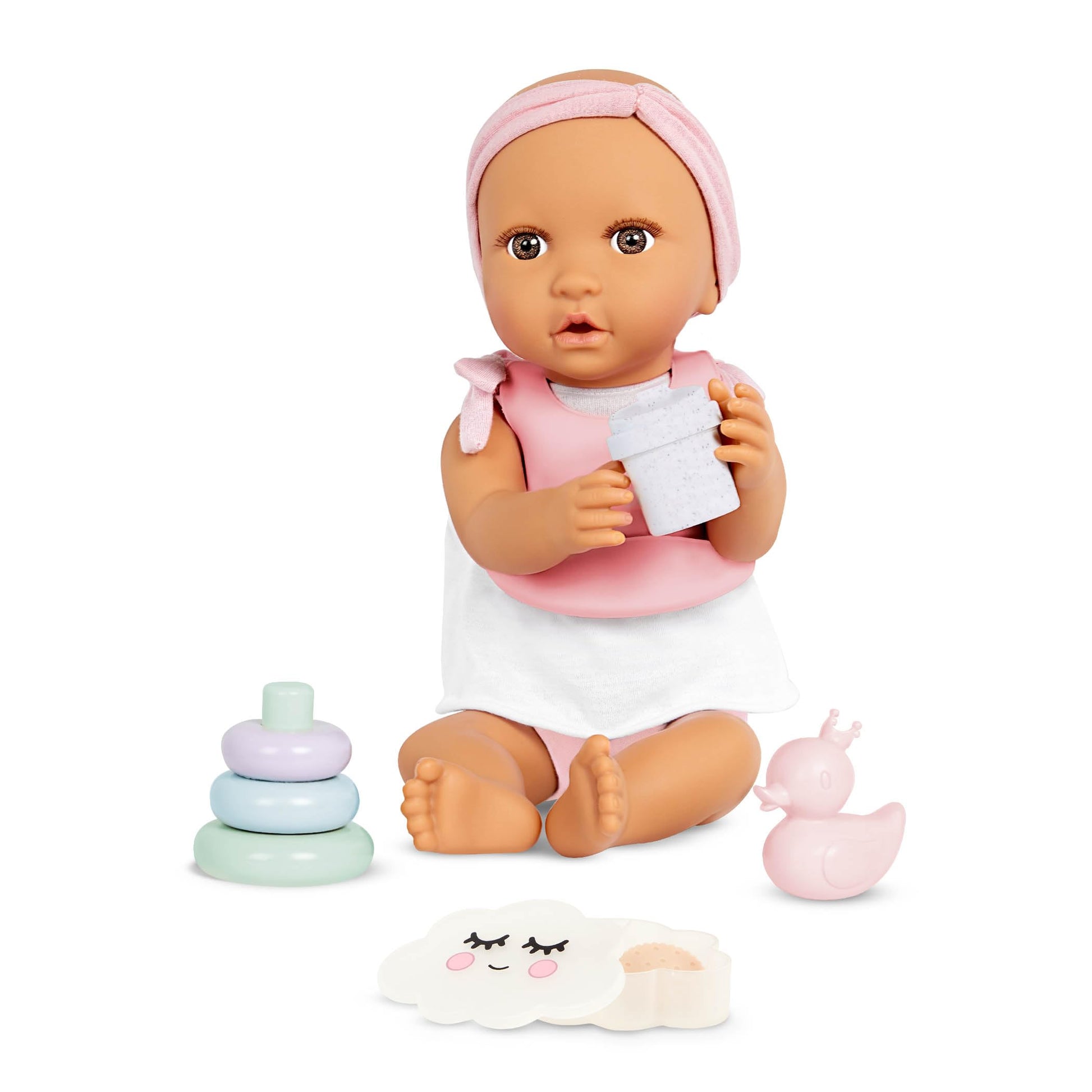 LullaBaby Baby Doll Accessories Meal Time and Changing Set, 19 Pc LullaBaby