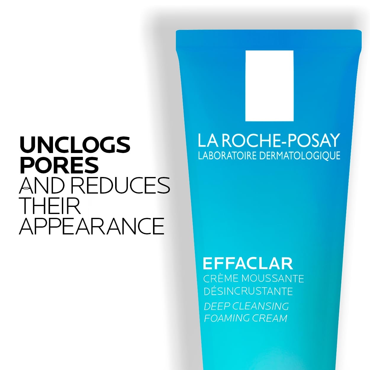 La Roche-Posay Effaclar Daily FOAMING CREAM CLEANSER for Face For Oily to Combination Skin with SALICYLIC ACID and GLYCERIN Sebum and pore minimizer. Paraben-Free, Oil-Free, Alcohol-Free, Non Comedogenic, 125ML La Roche-Posay