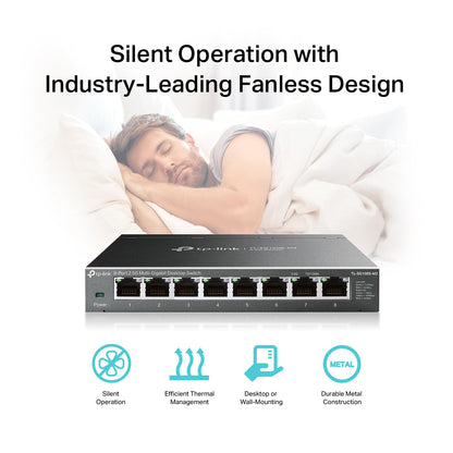 TP-Link TL-SG108S-M2 | 8-Port 2.5G Multi-Gigabit Unmanaged Network Switch, Ethernet Splitter | 2.5G Bandwidth | Plug & Play | Desktop/Wall-Mount | Fanless Metal Design | Limited Lifetime Protection 🍁 All In One Marketplace Canada