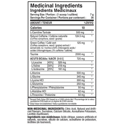 ALLMAX ACUTS Amino Energy Powder with Amino Acids Supplement, Orange, 36 Servings, Caffeine, Green Coffee Extract, 2000 mg Taurine, L-Carnitine, Sugar Free, Gluten & Dye Free, Amino Acid Drink