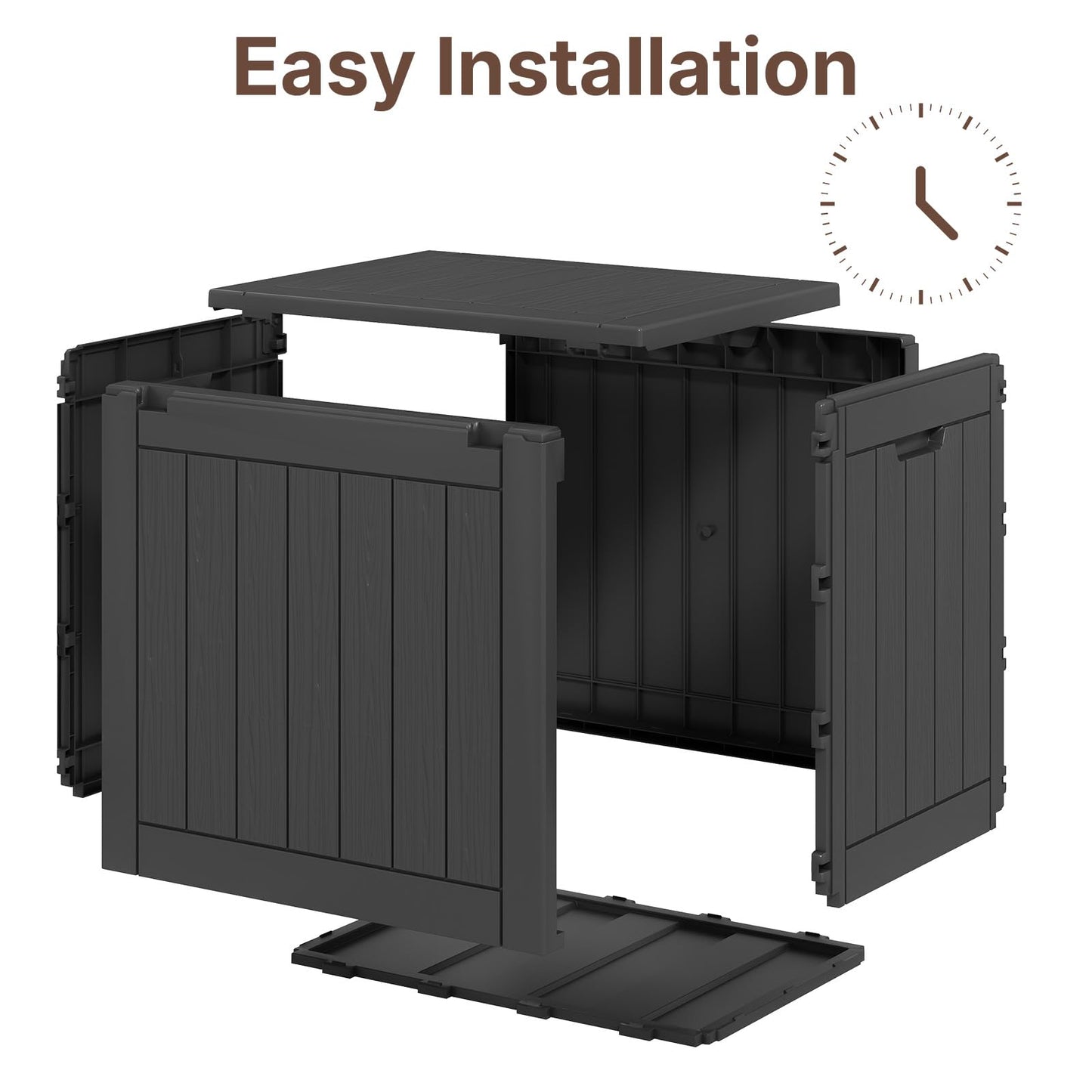 Ceecysaa 31 Gallon Deck Box Outdoor, Waterproof Storage Box, Black 🍁 All In One Marketplace Canada