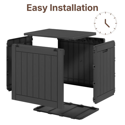 Ceecysaa 31 Gallon Deck Box Outdoor, Waterproof Storage Box, Black 🍁 All In One Marketplace Canada