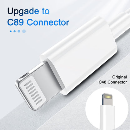 iPhone Lightning Cable [Apple MFi Certified], 4Pack iPhone Charger Cable 6FT, USB to Lightning Cable, Apple 2.4A Fast Charging Cord for iPhone 14/13/12/11 Pro/11/XR/8/7/6s Plus, iPad Pro/Air/Mini - Available at All In One Marketplace Canada