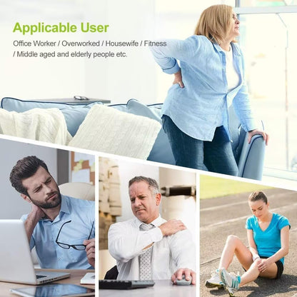 AUVON Dual Channel TENS Unit Muscle Stimulator Machine with 20 Modes, 2" and 2"x4" TENS Unit Electrode Pads - Available at All In One Marketplace Canada