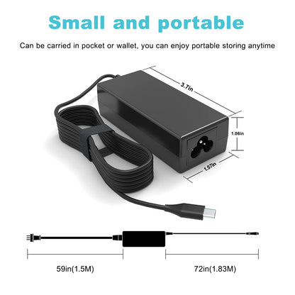 GDTOWD Universal 45W USB C Chromebook Charger Compatible with HP Acer Lenovo Asus Samsung Dell Google,Chromebook Laptop Type C AC Adapter Fast Charging