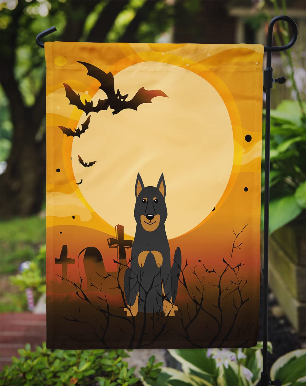 Caroline's Treasures BB4346GF Halloween Beauce Shepherd Dog Flag Garden Size, Small, Multicolor