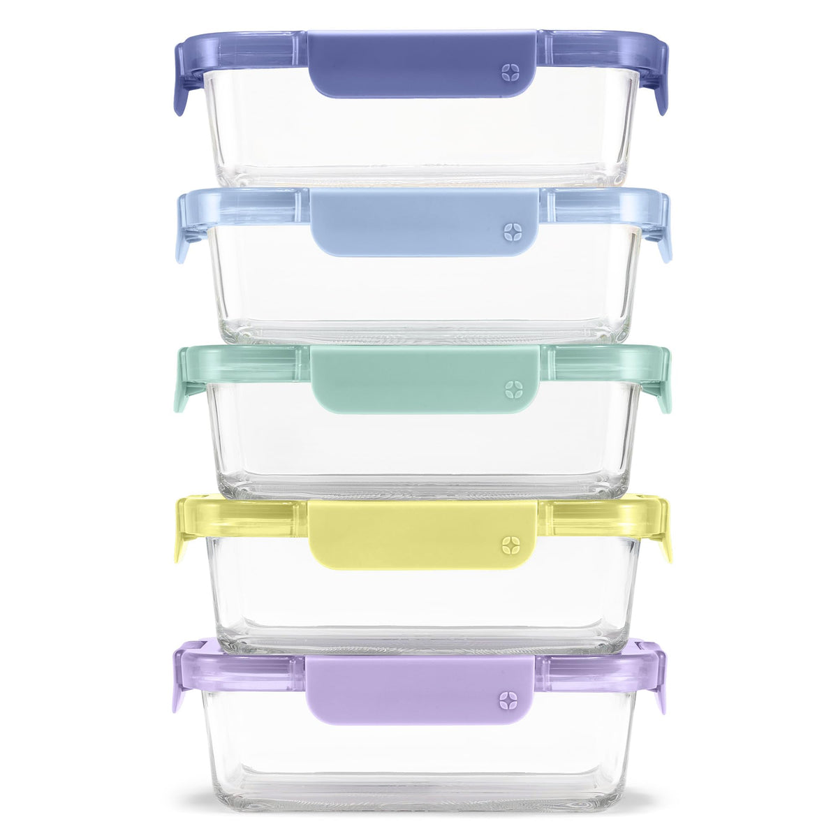 Ello 3.4 Cup 10Pc, 5 Pack Glass Meal Prep Sets Leak-Proof Glass Food Storage Containers with Airtight BPA-Free Plastic Lids, Dishwasher, Microwave, and Freezer Safe