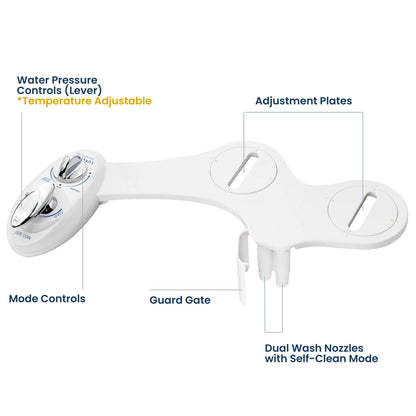 LUXE Bidet NEO 320 - Warm Water Bidet Attachment for Toilet Seat, White