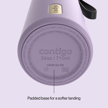 Contigo SnapSeal 24 oz Water Bottle w/Carry Strap & Reusable Straw | Vacuum-Insulated Stainless Steel for Hot & Cold Drinks | Spill-Proof Lid | BPA & Lead-Free | Dishwasher Safe 🍁 All In One Marketplace Canada