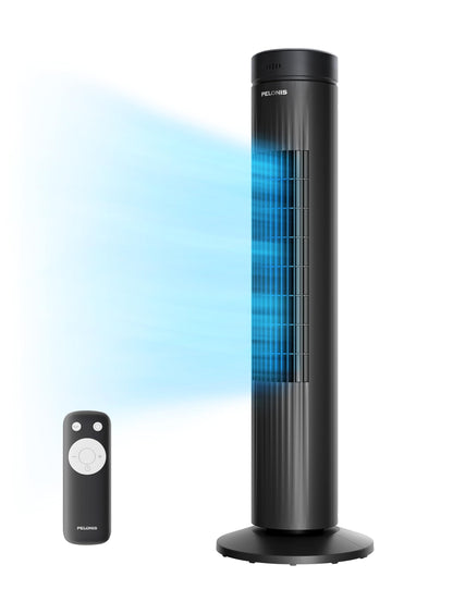 Pelonis 30-Inch Oscillating Tower Fan for Bedroom – Quiet 3-Speed Fan with Remote Control, 7-Hour Timer, 37dB Ultra-Quiet Operation – ETL Certified, Black 🍁 All In One Marketplace Canada