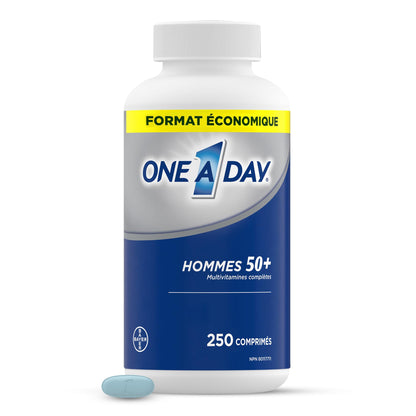 One A Day Multivitamin For Men 50 Plus-Daily Vitamins For Men With Vitamins A, B, C, D, E, Calcium, Selenium, Magnesium And Zinc To Support Immune, Bone, Heart And Eye Health, And Energy, 250 Tablets ONE A DAY