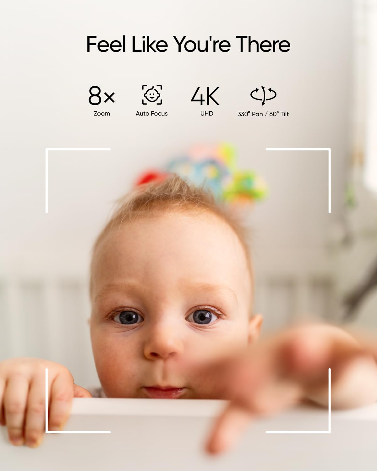 eufy Baby Monitor E21 with 4K Camera, Hybrid Wi-Fi and No Wi-Fi Connection, App and Monitor Control, Ultra-Clear Night View, Pan-Tilt, 8× Zoom, Portable Camera with Built-In Battery, ANR, Smart Alerts - Available at All In One Marketplace Canada