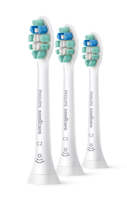 Philips Sonicare Optimal Plaque Control Electric Toothbrush Heads, Motorized Sonicare Toothbrush Heads, BrushSync Technology, Brush Head Pack (3 Heads), White, HX9023/65 - Available at All In One Marketplace Canada