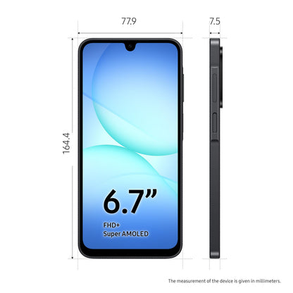 Samsung Galaxy A17 5G (CAD Version & Warranty) - 6.7" AMOLED Screen, 128GB, Black, 25W Fast Charging, Android Unlocked Smartphone