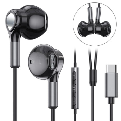 USB C Headphones for Samsung Galaxy S26 S25 S24 S23 S22 S21 S20 A56 A36 A17 A16 Wired USB C Earbuds with Microphone in-Ear USB Type C Earphones for iPhone 17 16 15 Pro Max Plus iPad Air Mini Pixel 10