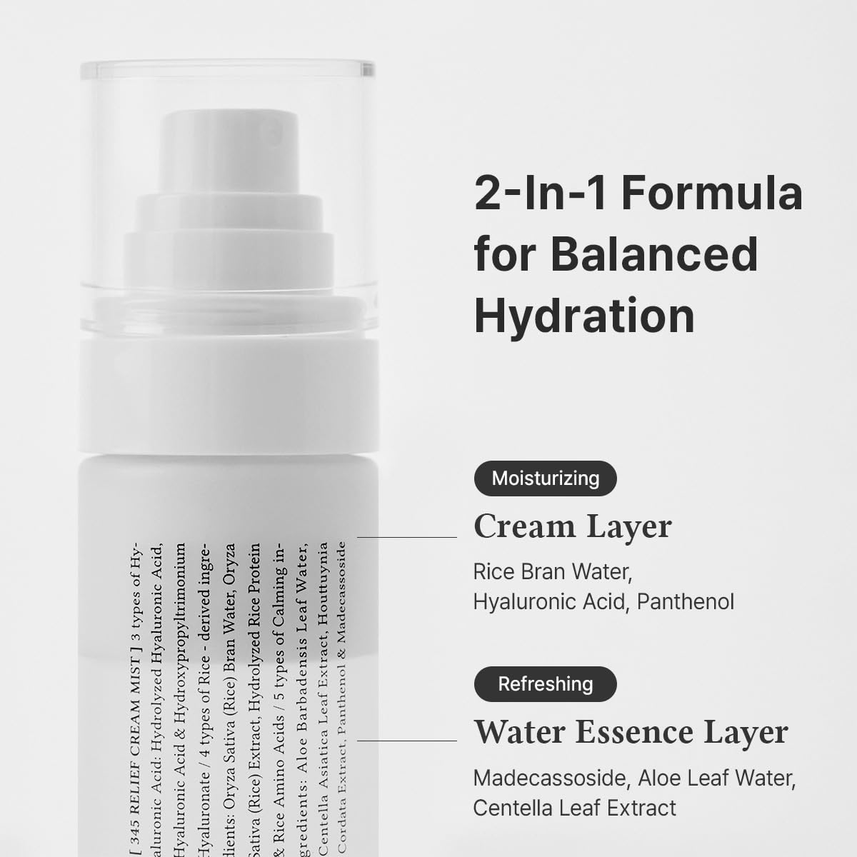 Dr.Althea 345 Relief Cream Mist | Hydrating Facial Mist with Rice Extract | Soothing Care for Sensitive Skin | Vegan Korean Skincare, 100ml - Available at All In One Marketplace Canada