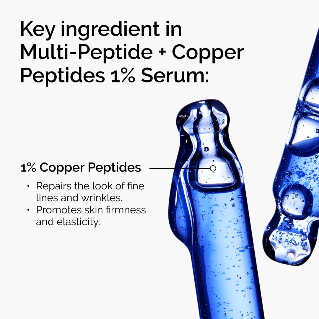 The Ordinary Multi-Peptide + Copper Peptides 1%, GHK-Cu Anti-Aging Serum for Fine Lines and Skin Elasticity, 30 ml