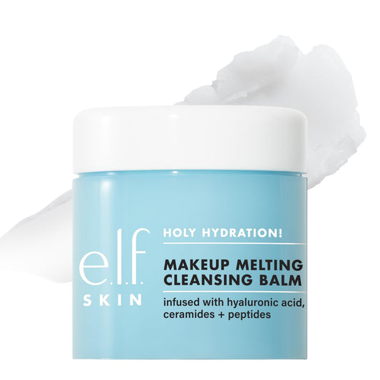 e.l.f. SKIN Holy Hydration! Makeup Melting Cleansing Balm JUMBO, Face Cleanser & Makeup Remover, Infused with Hyaluronic Acid to Hydrate Skin, 3.5 Oz