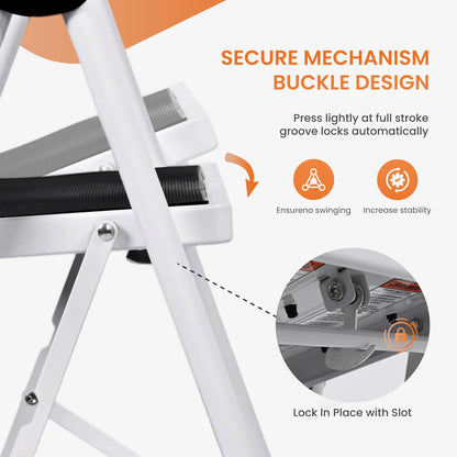 Sweetcrispy 3 Step Ladder, Folding Step Stool, Anti-Slip Pedal Sweetcrispy