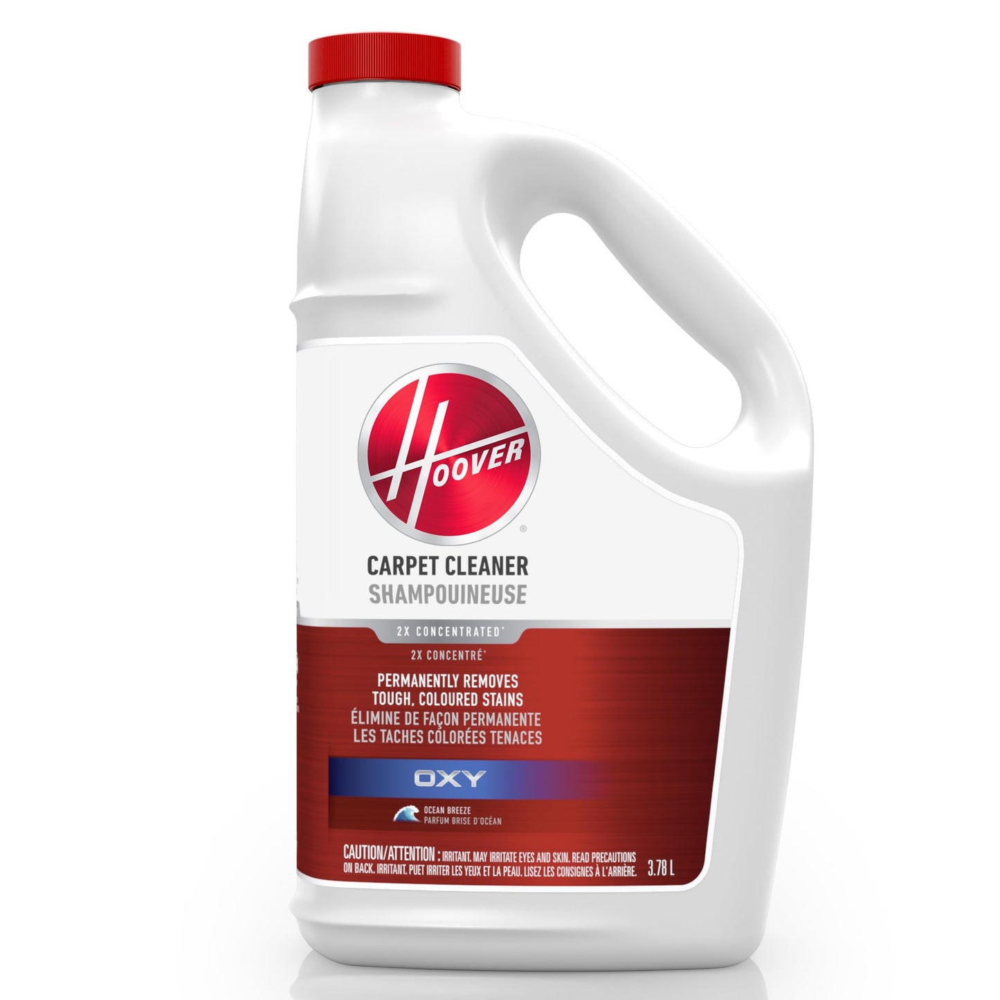 Hoover Oxy Carpet Cleaner Solution,128 oz. Ocean Breeze Scent, Deep Cleaning Carpet Shampoo Solution, Removes Tough Colored Stains from Carpet and Upholstery, Pair with Hoover Carpet Cleaner Machine 🍁 All In One Marketplace Canada