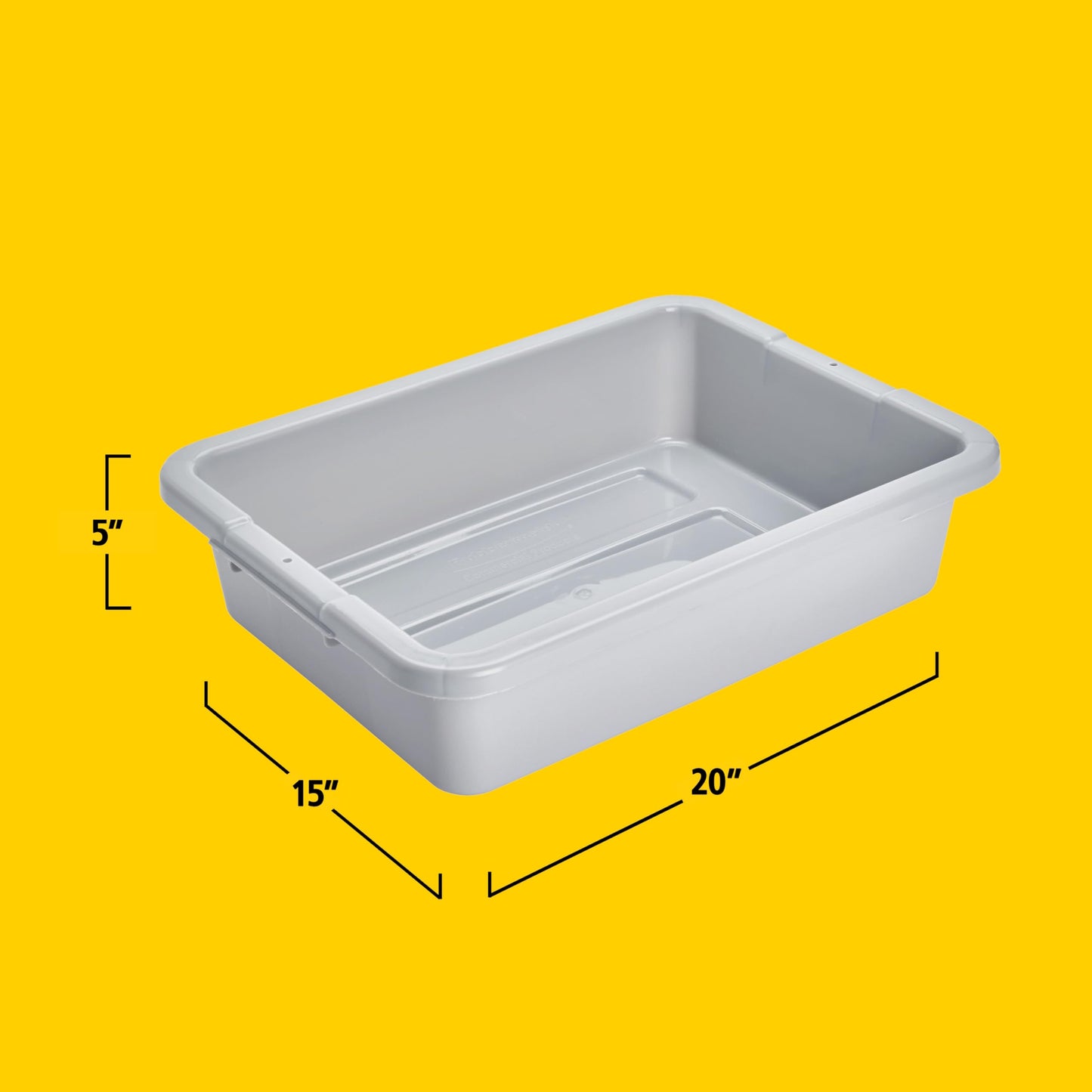 Rubbermaid Commercial Products Standard Bus/Utility Box 4.6-Gallon Gray Plastic Heavy Duty Restaurant Wash Basin/Dish Washing Tub for Kitchen Organization/Storage 🍁 All In One Marketplace Canada