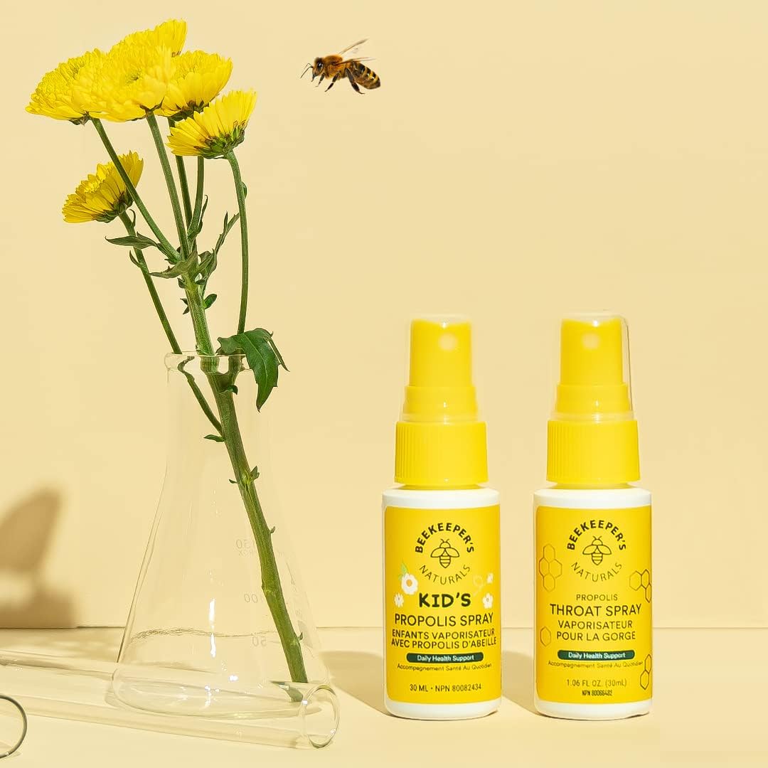 BEEKEEPER'S NATURALS Propolis Throat Spray - 85mg Bee Propolis Extract - Natural Immune Support, Sore Throat Relief & Antioxodant Support - Antioxidants, Keto, Paleo, Gluten-Free 1.06 oz (Pack of 2)