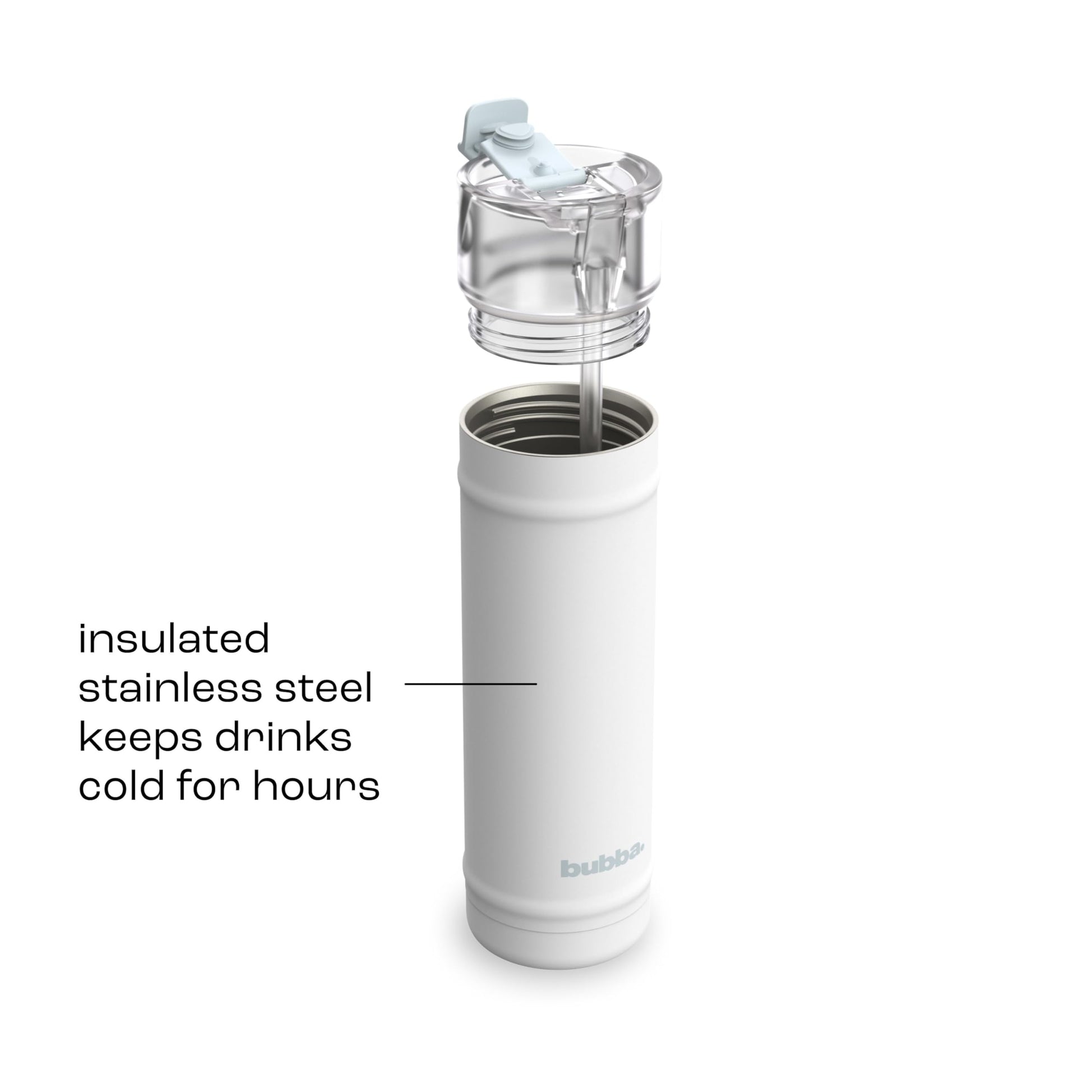 Bubba 24 oz Dualsip Water Bottle with Straw & 2-Way Lid | Leakproof Metal Tumbler | Insulated Stainless Steel | Reusable | Lightweight | Dishwasher Safe | Lead & BPA-Free | Fresh Kicks bubba