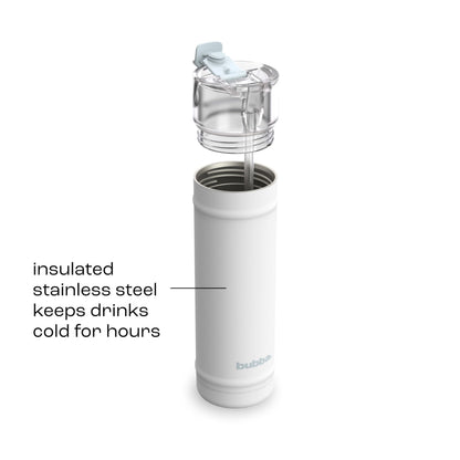 Bubba 24 oz Dualsip Water Bottle with Straw & 2-Way Lid | Leakproof Metal Tumbler | Insulated Stainless Steel | Reusable | Lightweight | Dishwasher Safe | Lead & BPA-Free | Fresh Kicks bubba